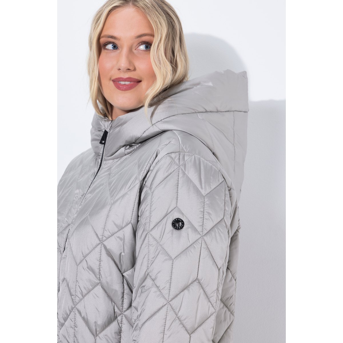 Manteau technique matelassé HYPAR à capuche gris moyen, ULLA POPKEN
