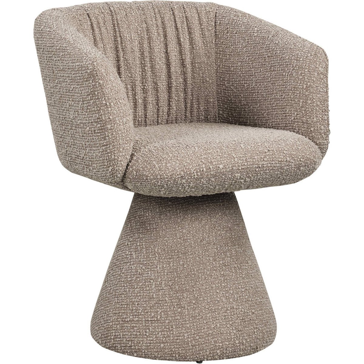 Chaise de salle à manger pivotante bouclé moka chiné, RECOLLECTION