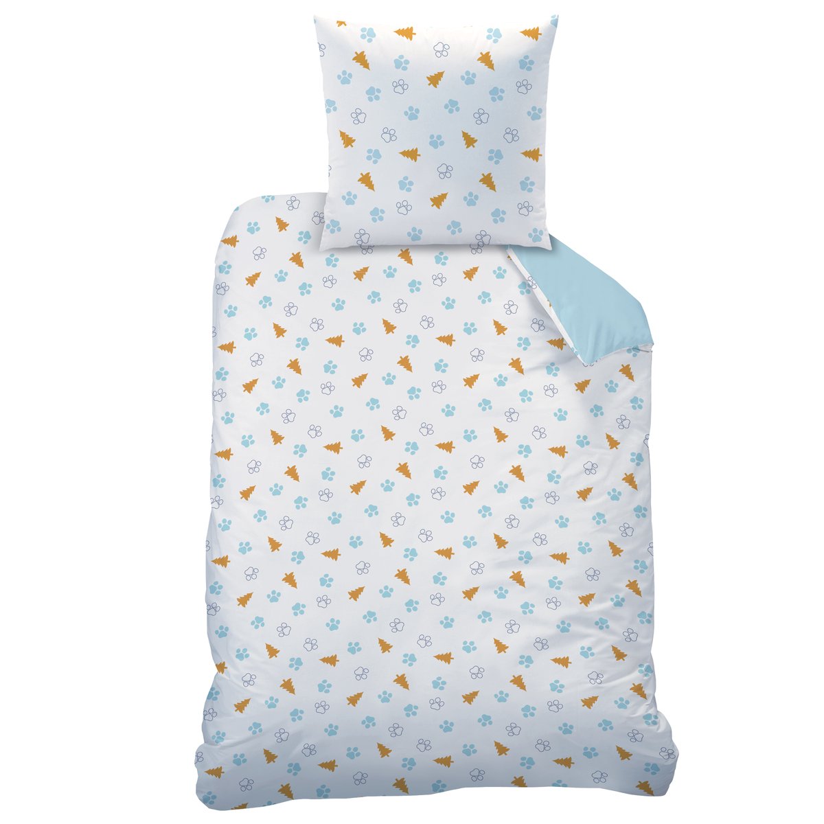 Parure de lit imprimée 100% coton, CAMP bleu, PAT PATROUILLE
