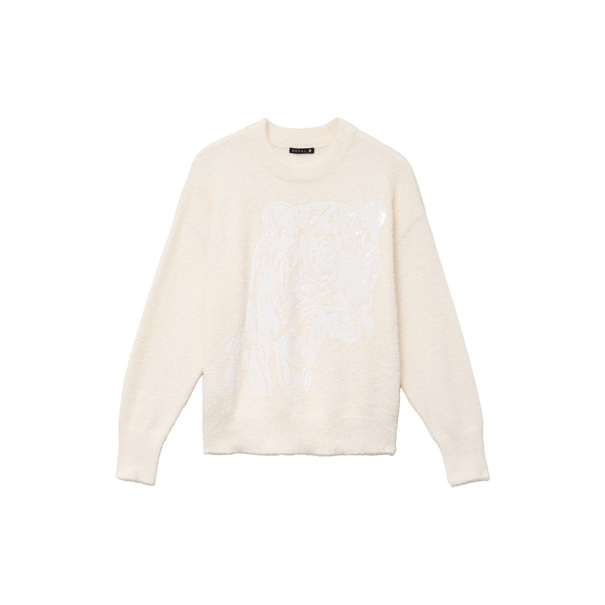 Pull col rond ecru, BREAL