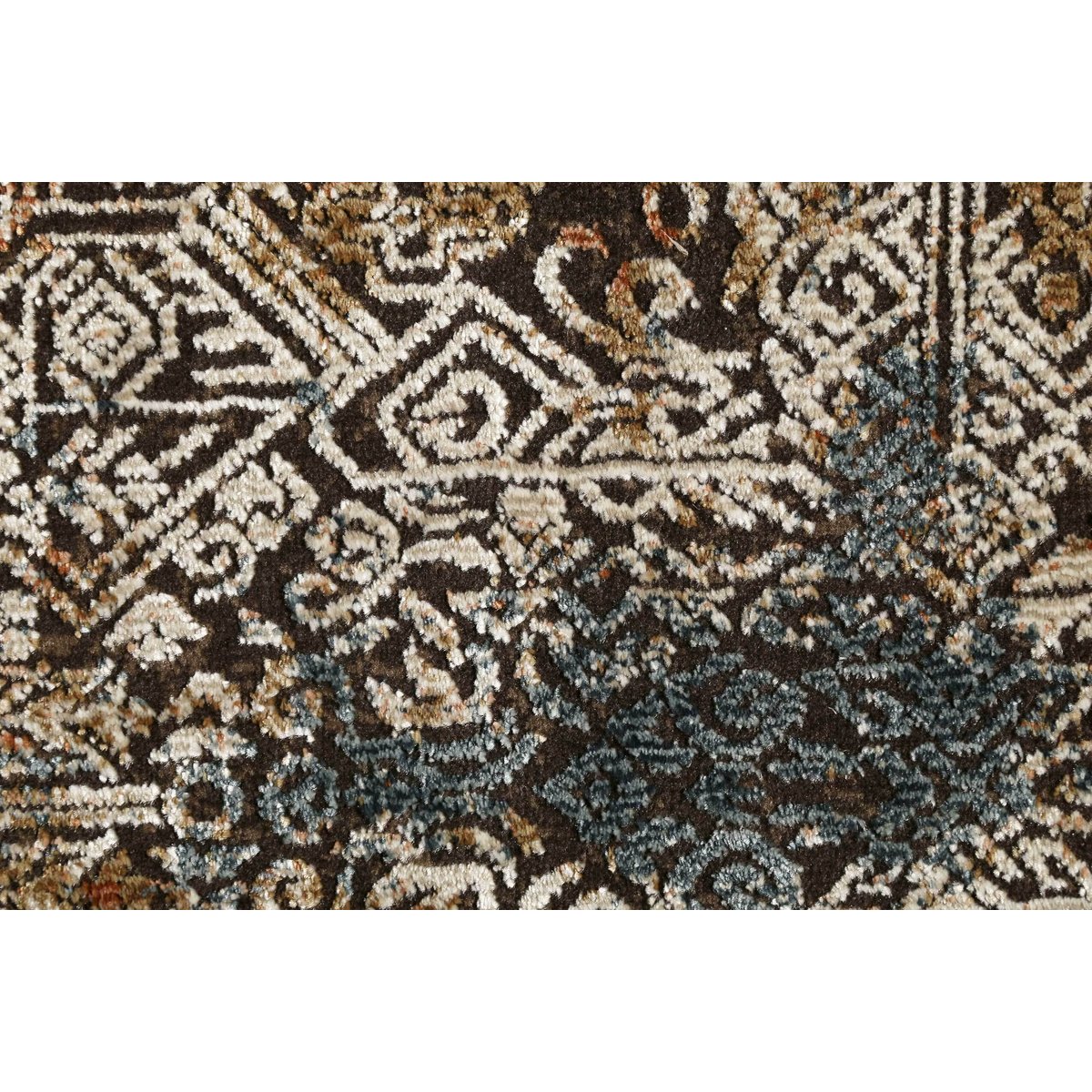 Tapis tissé baroque avec relief pour salon ,  BEL ETAGE marron, WECON HOME