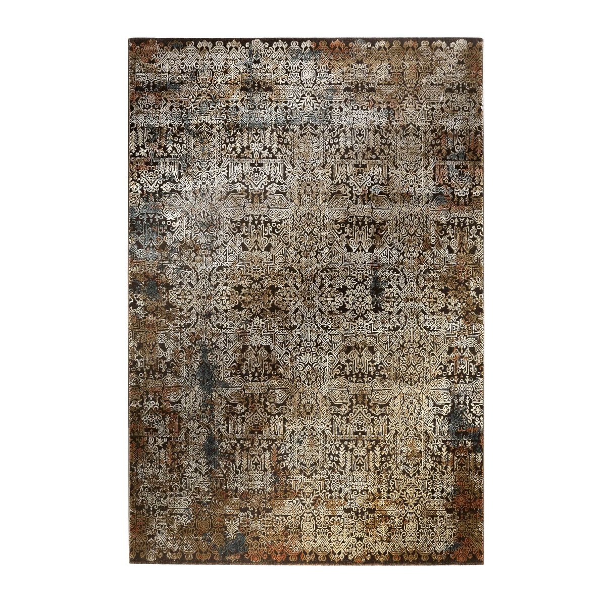 Tapis tissé baroque avec relief pour salon ,  BEL ETAGE marron, WECON HOME