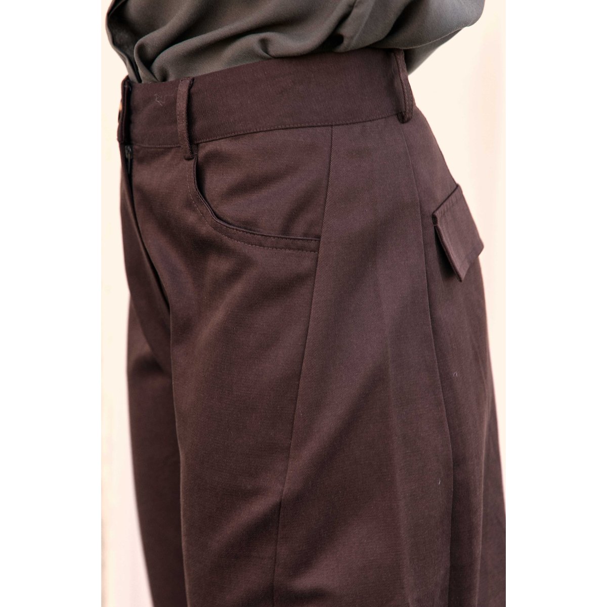 PANTALON uni PAZY 16-marron, LA PETITE ETOILE
