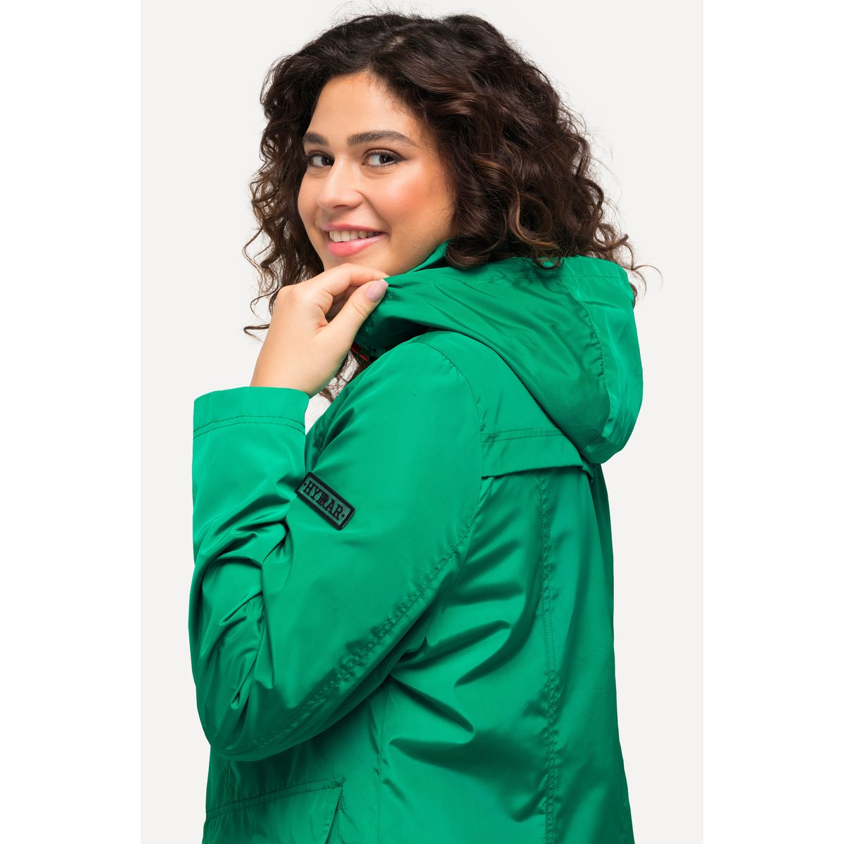 Veste technique HYPRAR, col montant, capuche émeraude, ULLA POPKEN