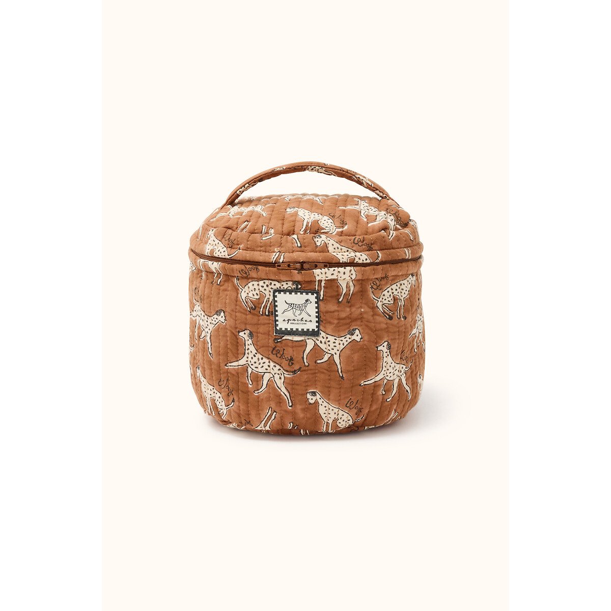Beauty case stampato, TARA fantasia marrone, APACHES COLLECTIONS