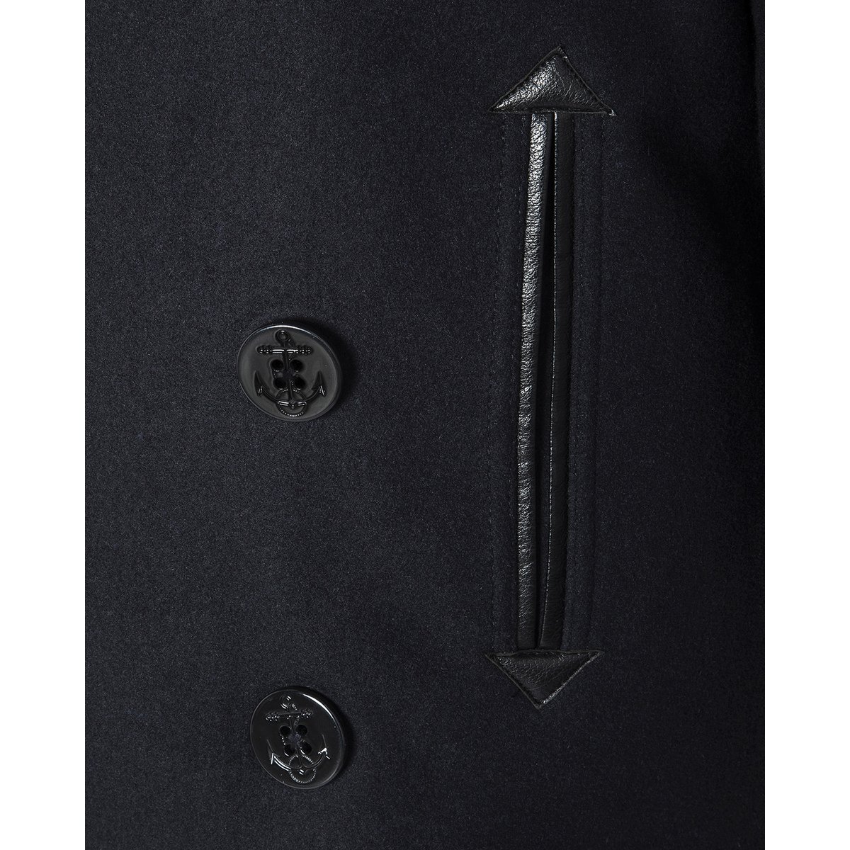 Caban en laine marine foncé, SCHOTT