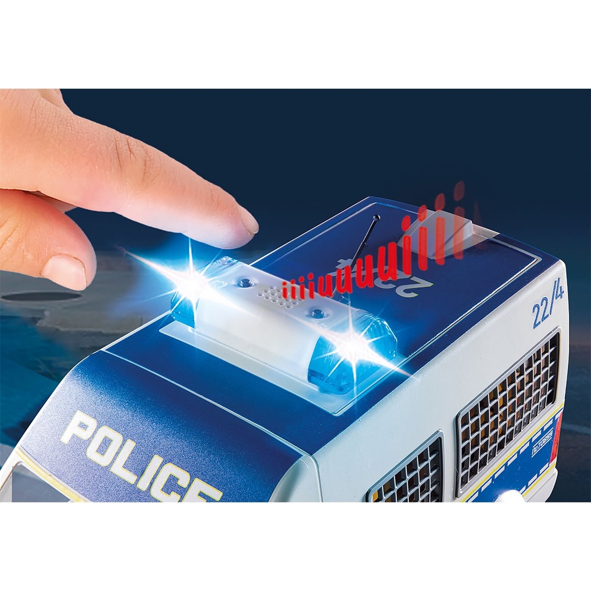 City Action Fourgon de police avec effets lumineux et sonores multicolore, PLAYMOBIL
