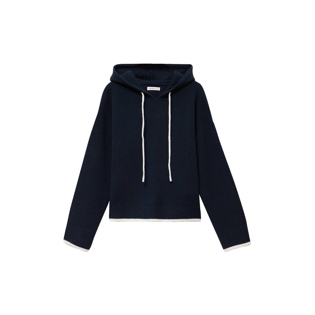 Pull à capuche bleu marine, CACHE CACHE