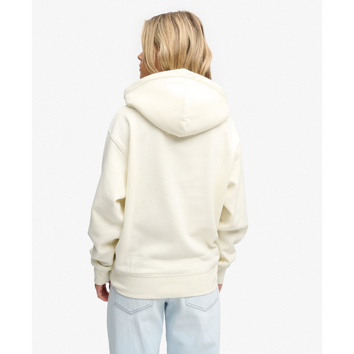 Sweat à capuche Company Logo Sequin Coupe Décontractée crème, SUPERDRY