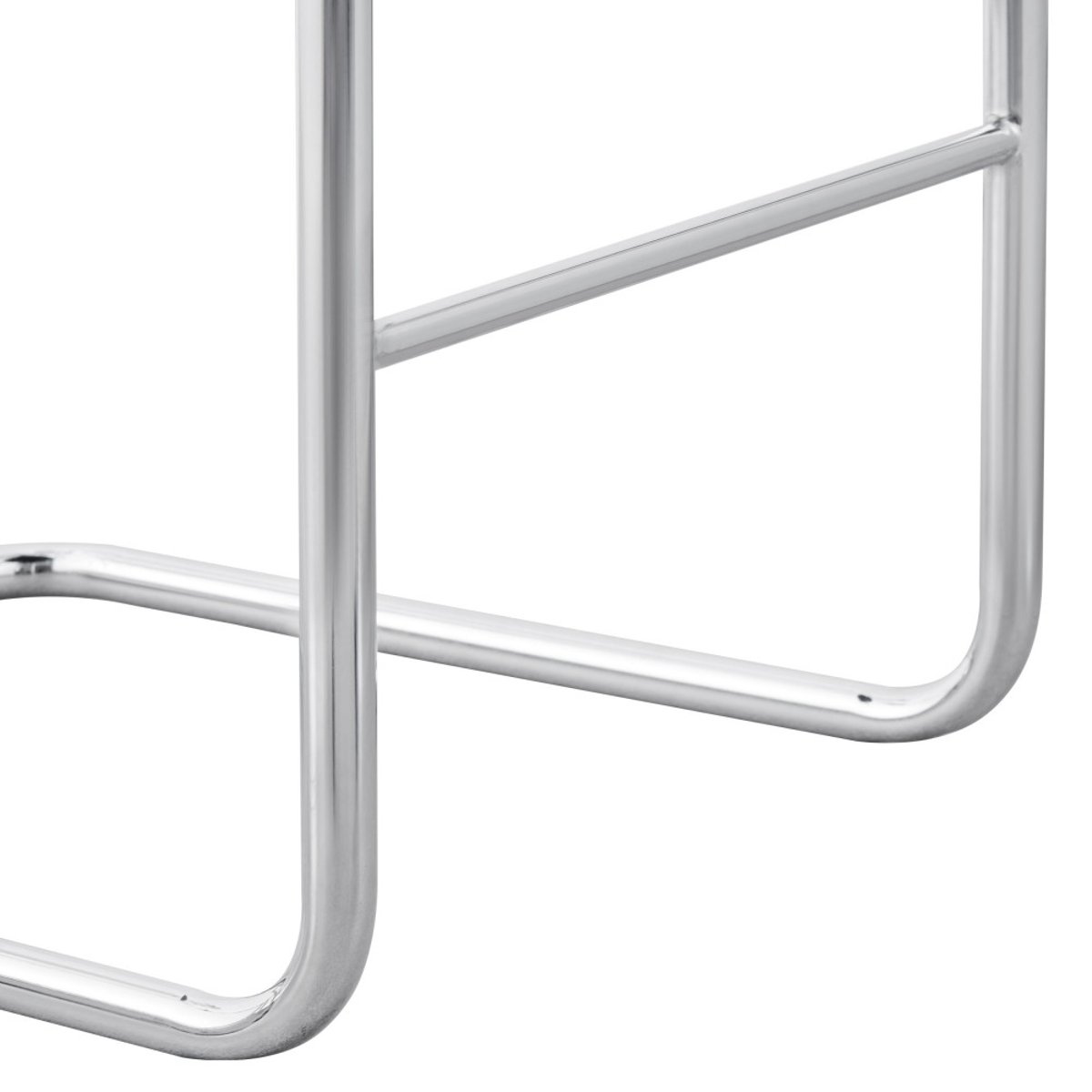 Lot de 2 tabourets de bar en tissu pieds chrome H65cm - MARCEL beige, DRAWER