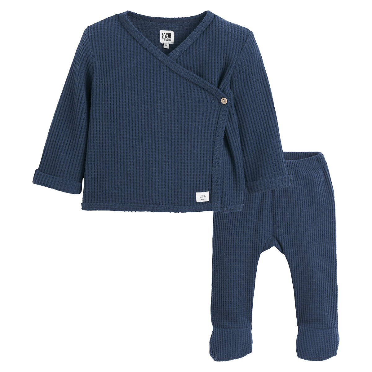 Ensemble 2 pièces brassière et pantalon à pieds marine, LA REDOUTE COLLECTIONS