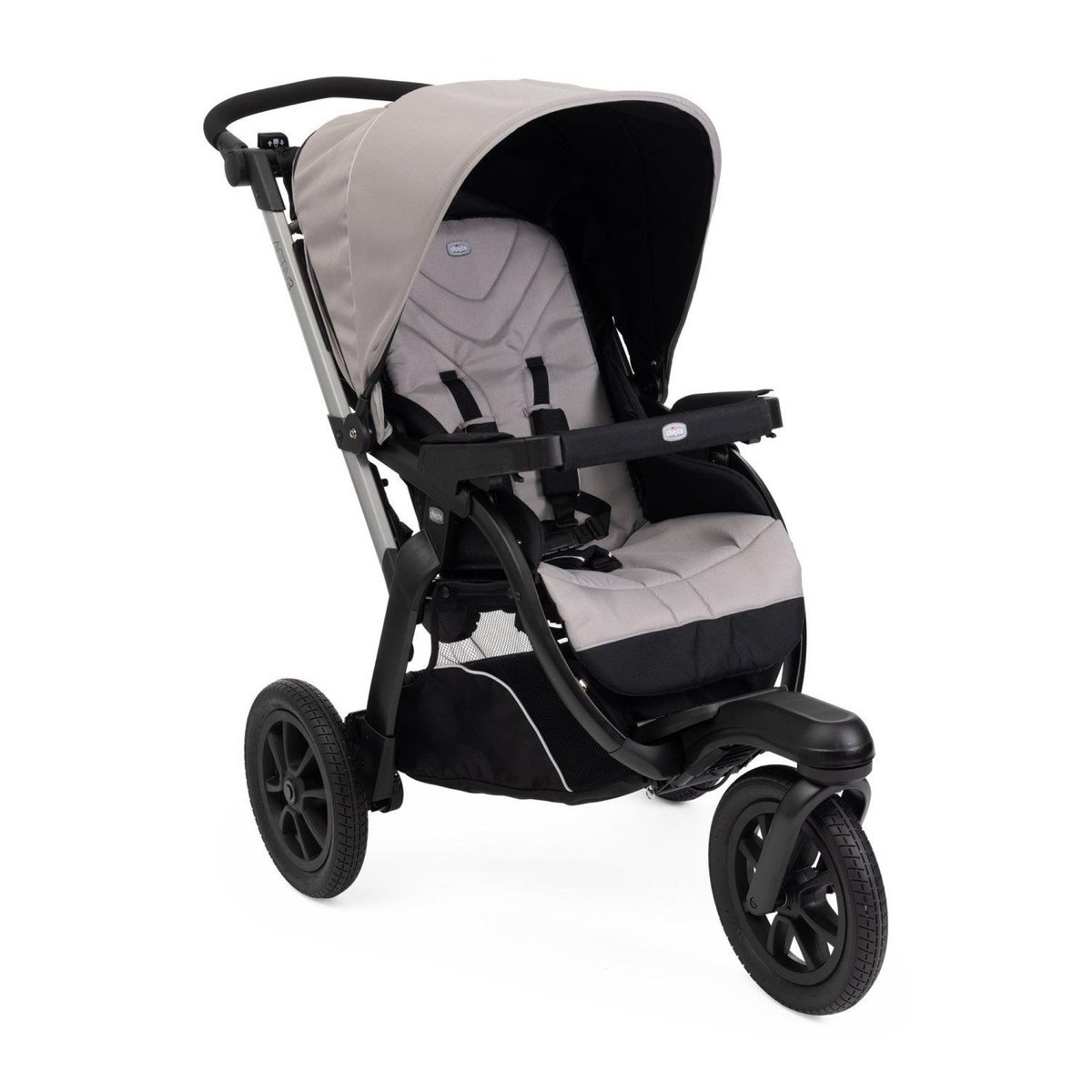 Poussette trio Activ3+ + siège auto Kory I-Size + nacelle Activ3+ gris, CHICCO