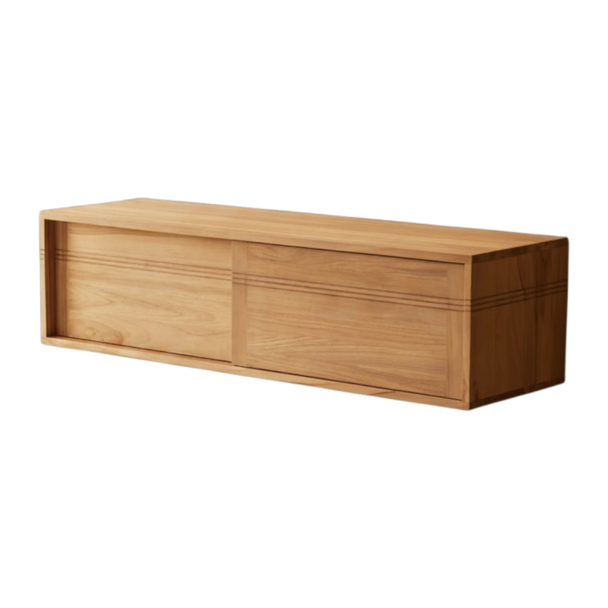 Meuble Hi-FI, TV en Teck massif, BASIC naturel, TIKAMOON