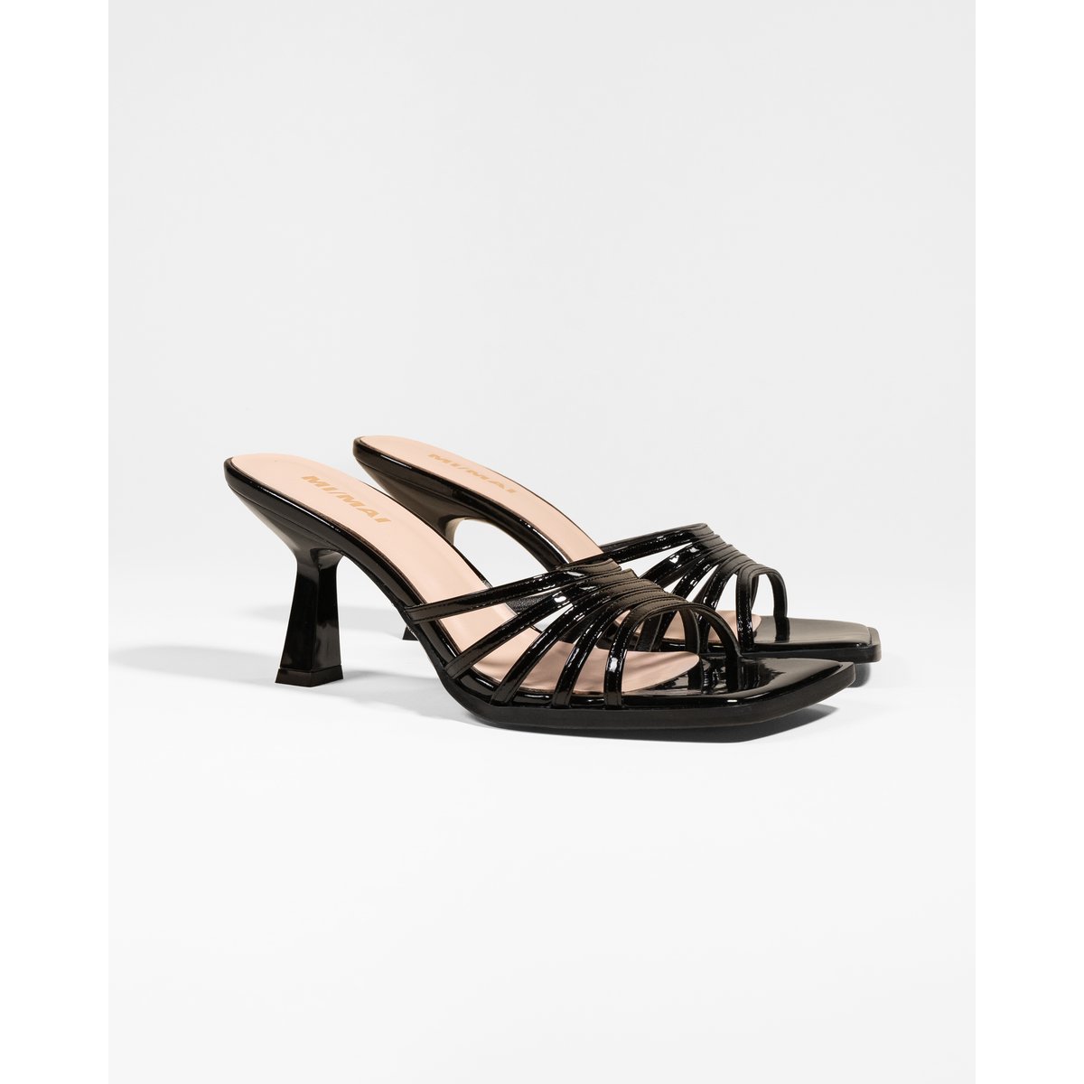 Mules à bout carré ISAMU noir, MI MAI