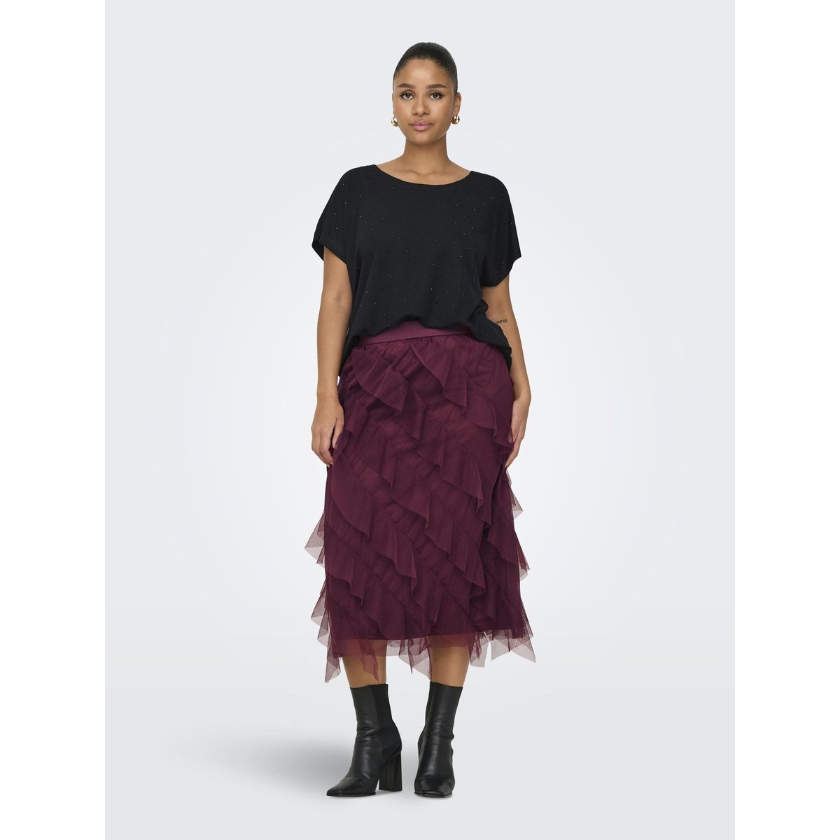 Jupe burgundy, ONLY CARMAKOMA