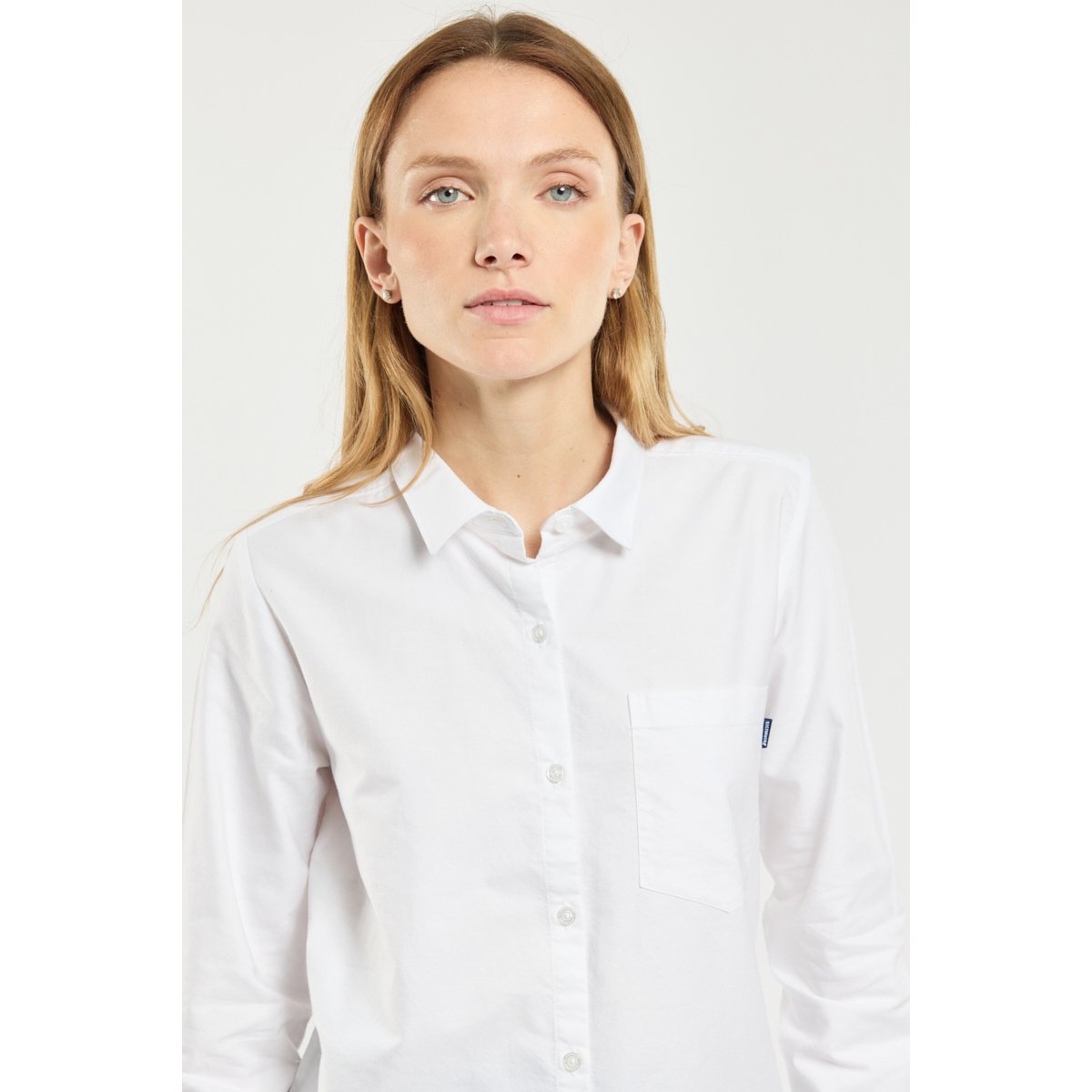 Chemise en coton CREW blanc, BERMUDES