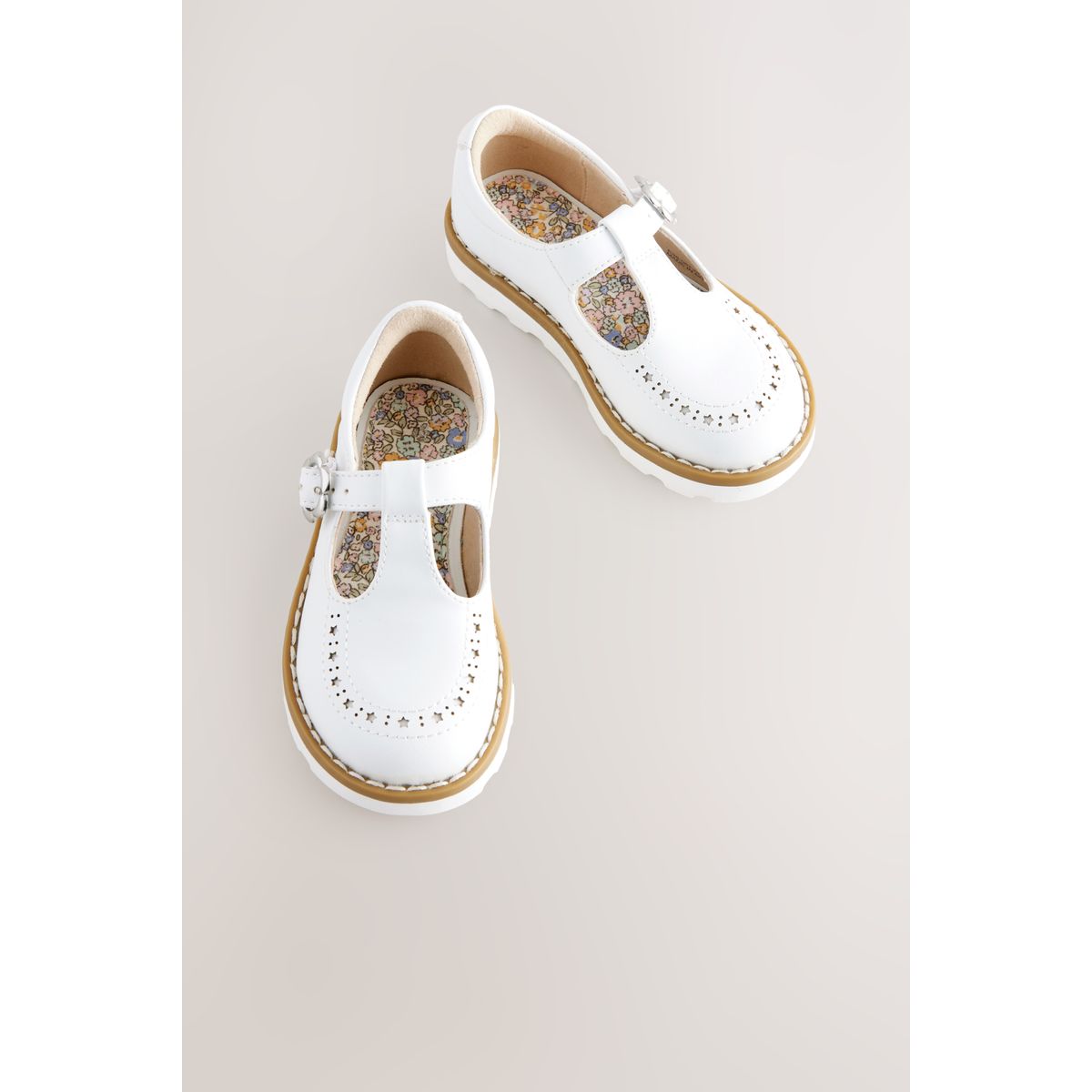 Chaussures t-bar blanc, NEXT