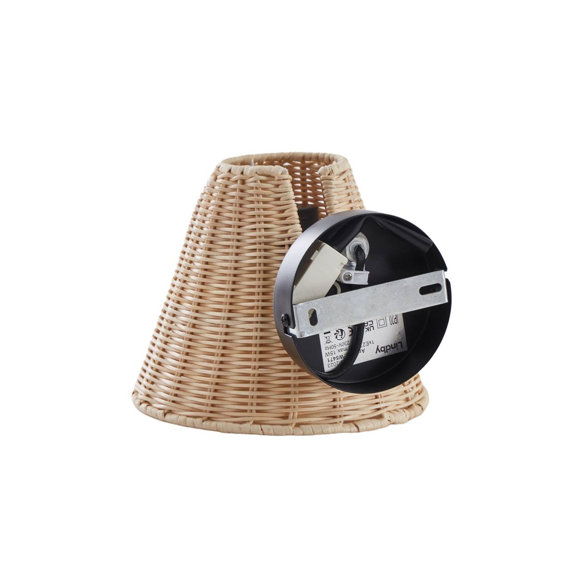 Applique en bois traditionnelle, Zyralia bois clair, noir, LINDBY