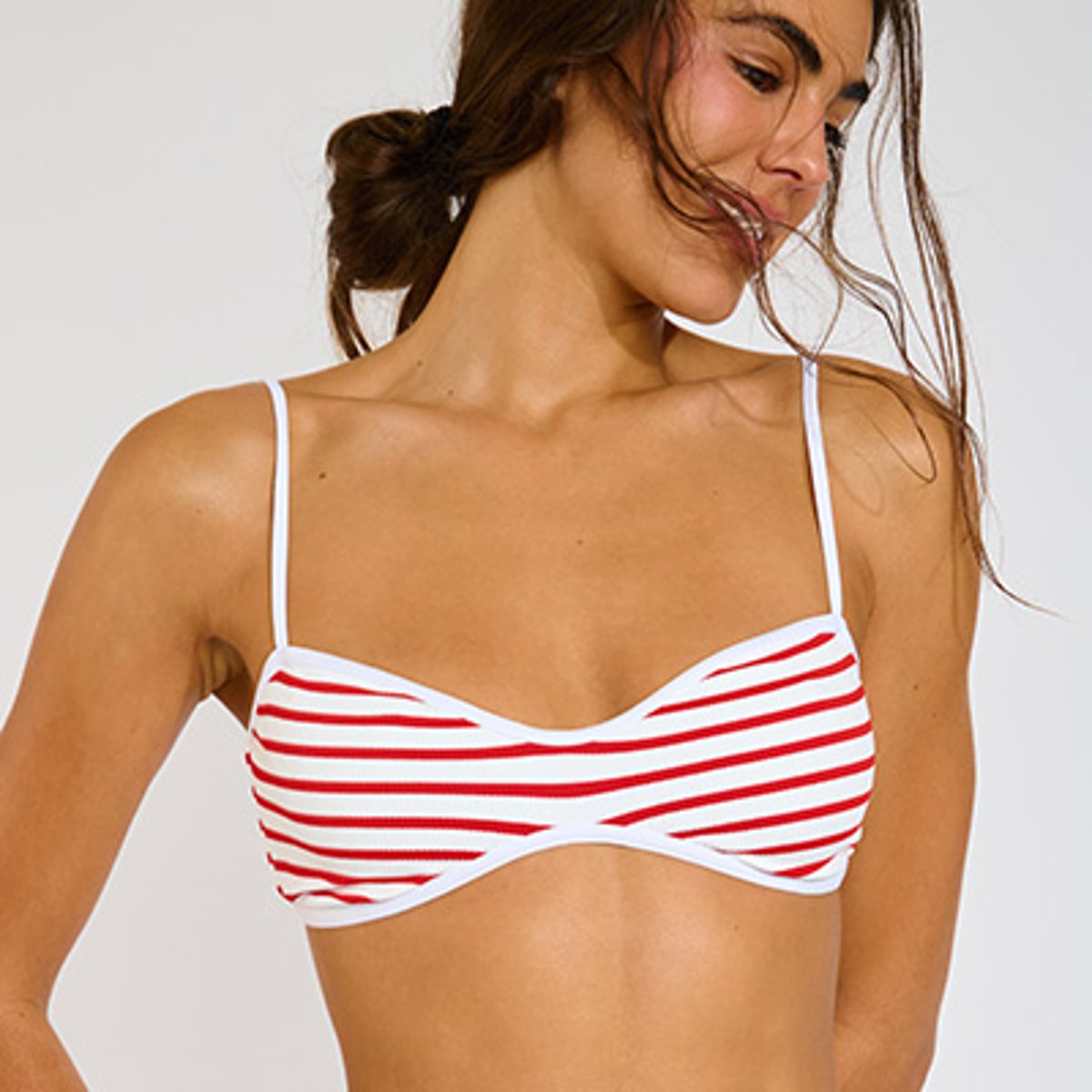 Haut de maillot brassière Poco - NAUTICAL rouge, BANANA MOON