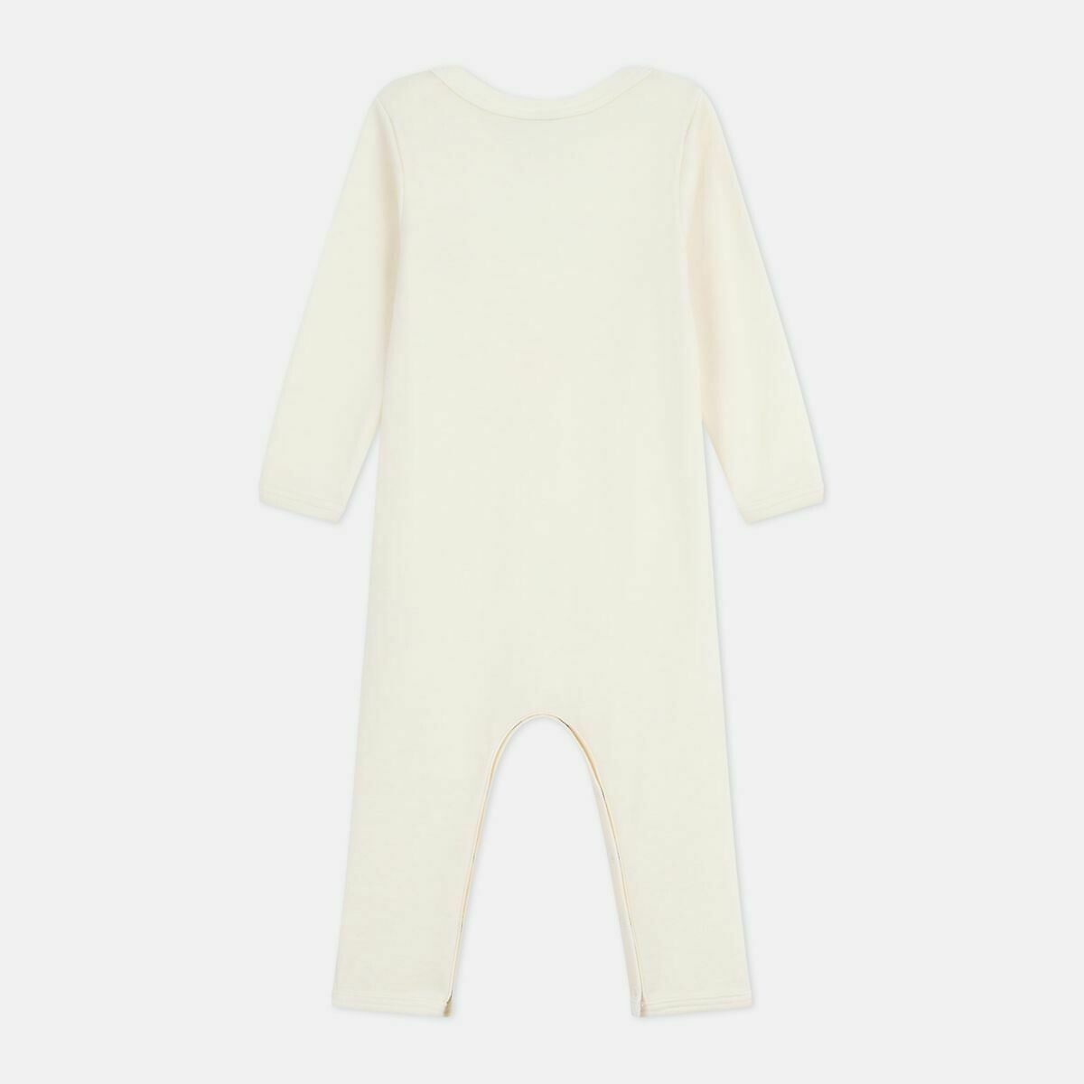 Body jambes longues en laine et coton ecru, PETIT BATEAU