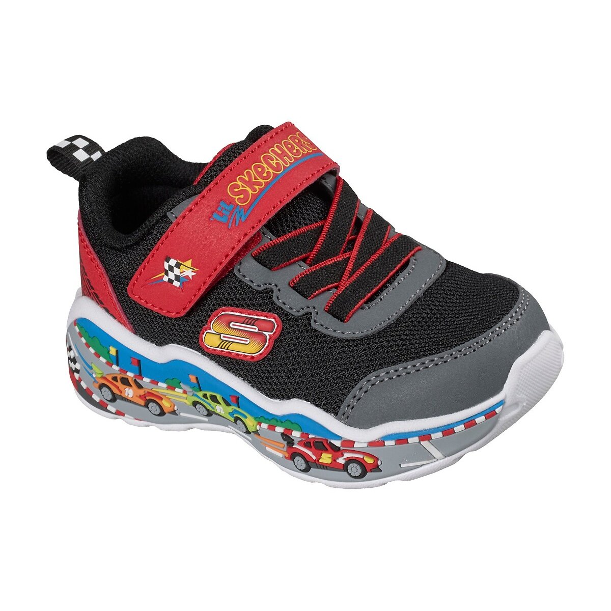 Baskets PLAY SCENE noir/rouge, SKECHERS