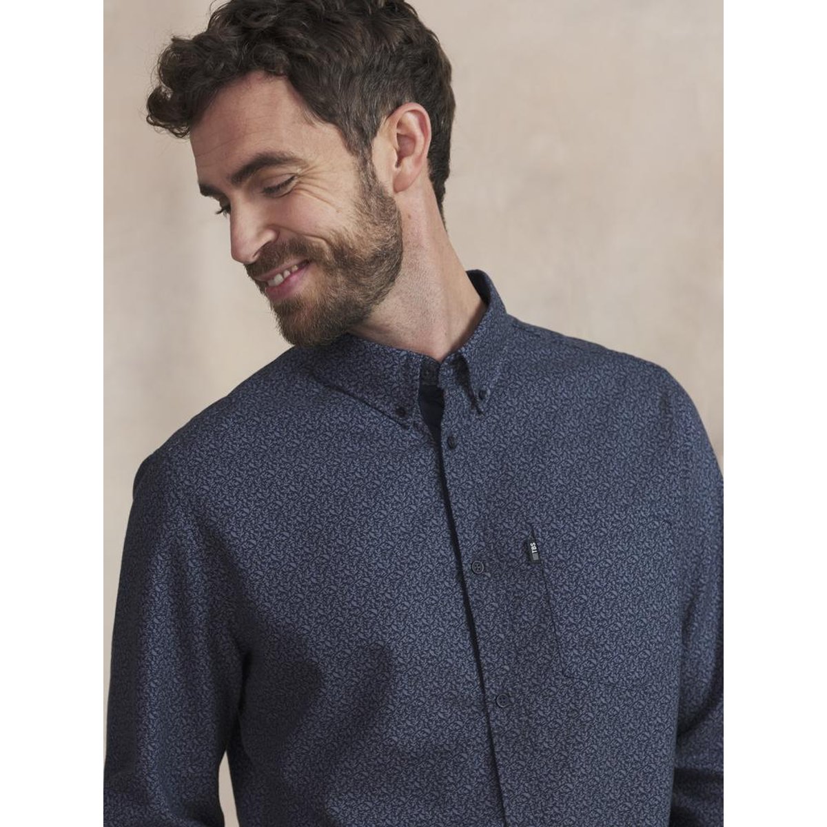 Chemise manches longues LYKOSCHE azur, TBS
