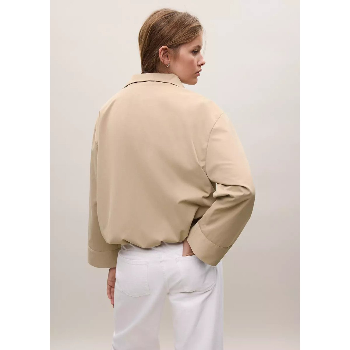 Trench style bomber beige, MANGO TEEN