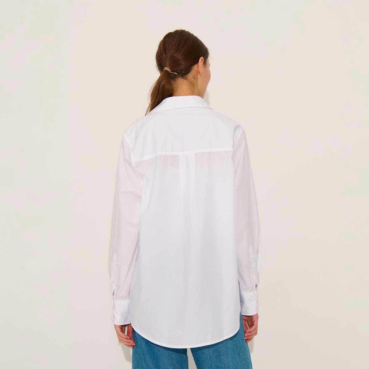 Chemise en coton manches longues PAOLA blanc, BENSIMON