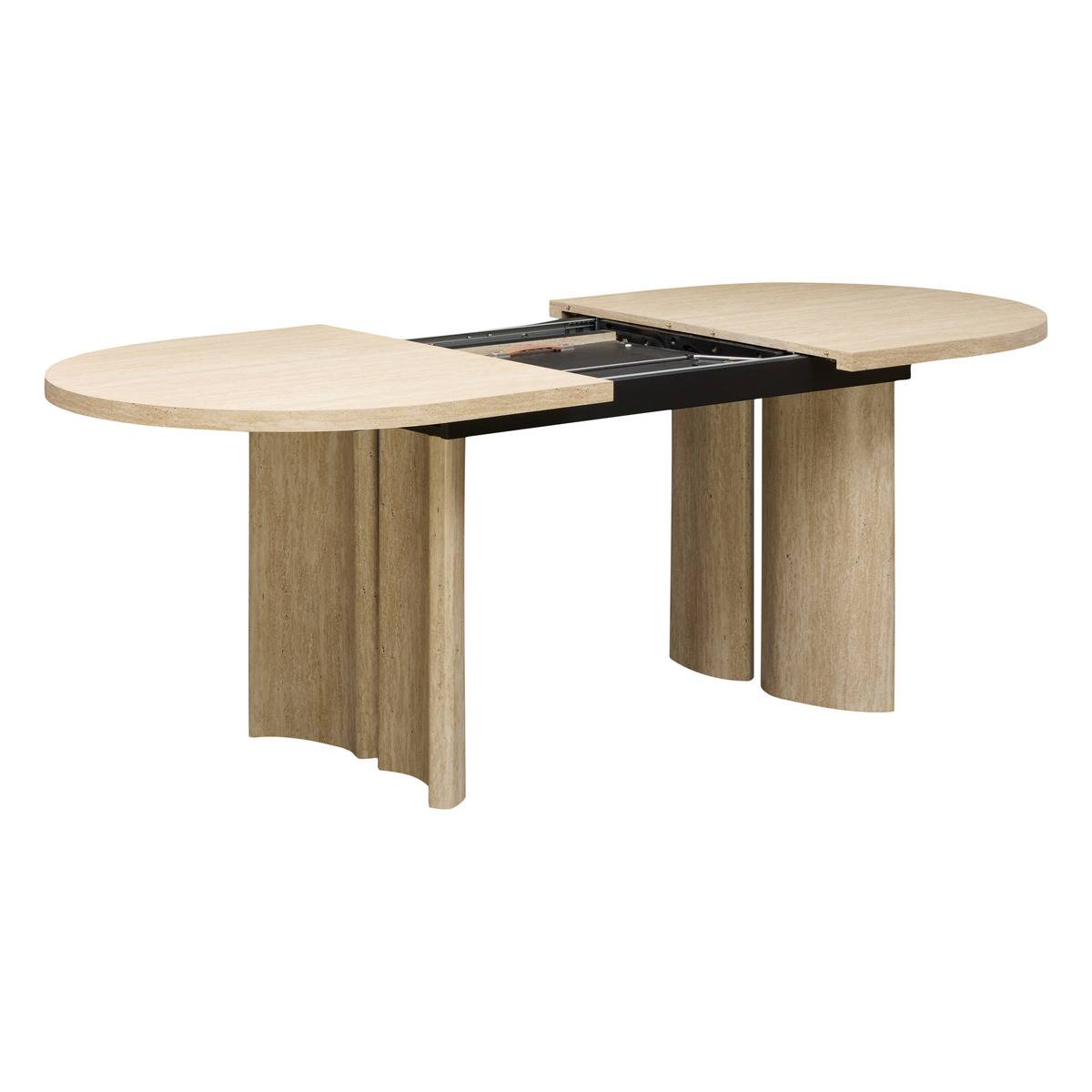 Table à manger ovale extensible TINO beige, ATMOSPHERA