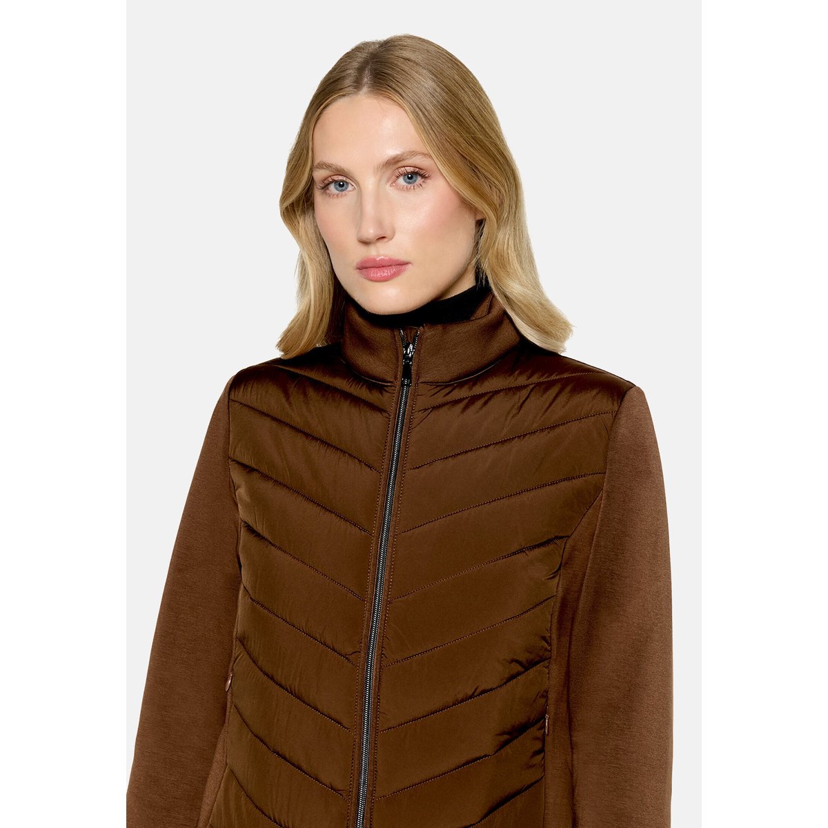 Veste matelassée à fermeture zippée dark coffee, BETTY BARCLAY
