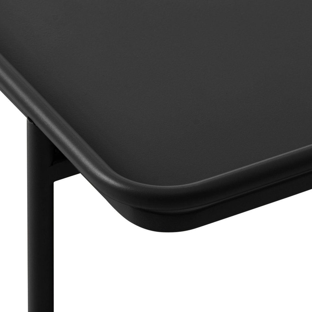 Table d'appoint carrée 2 plateaux en métal - SARANDA noir, DRAWER