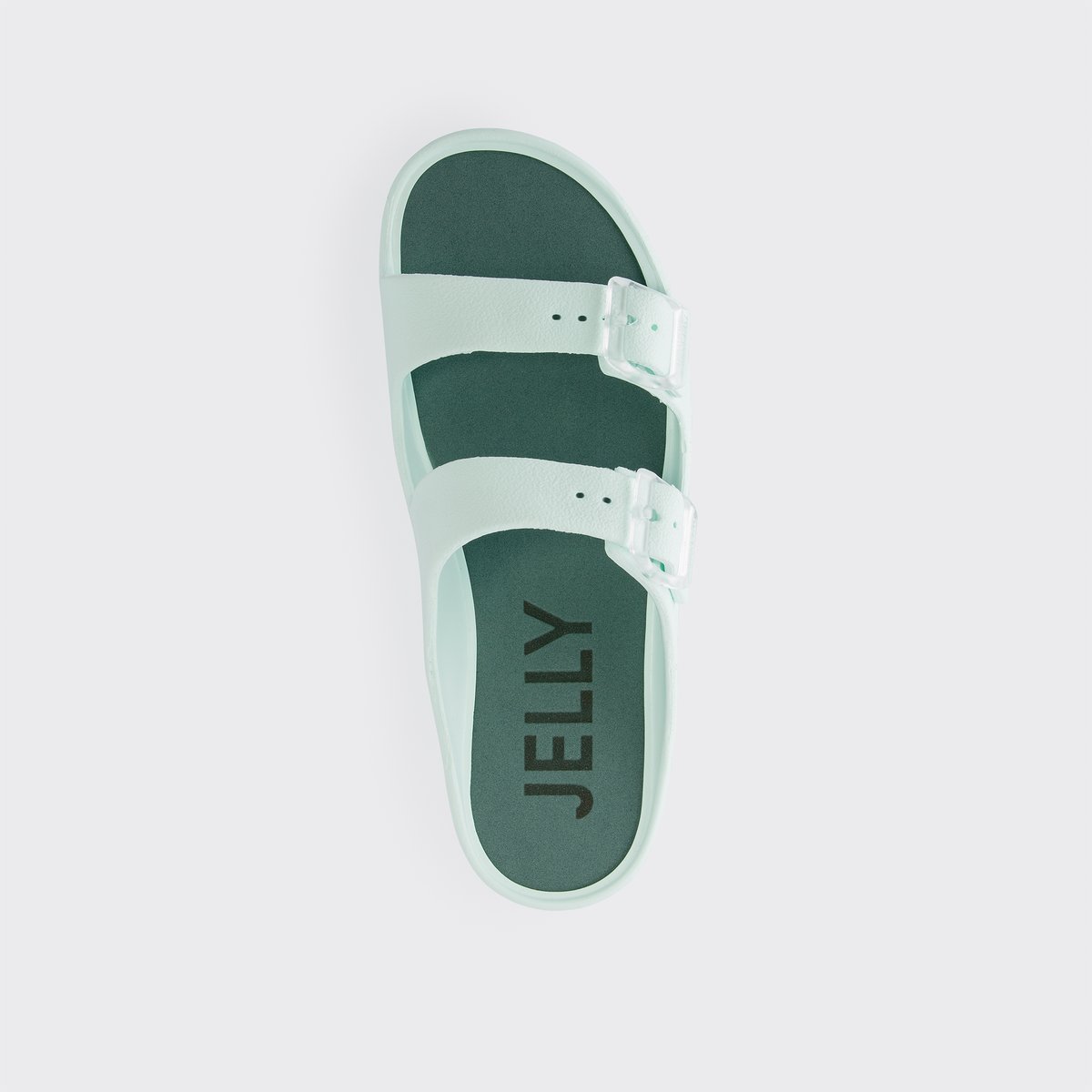 Sandales à plateforme et boucles vegan FENIX vert d'eau, LEMON JELLY