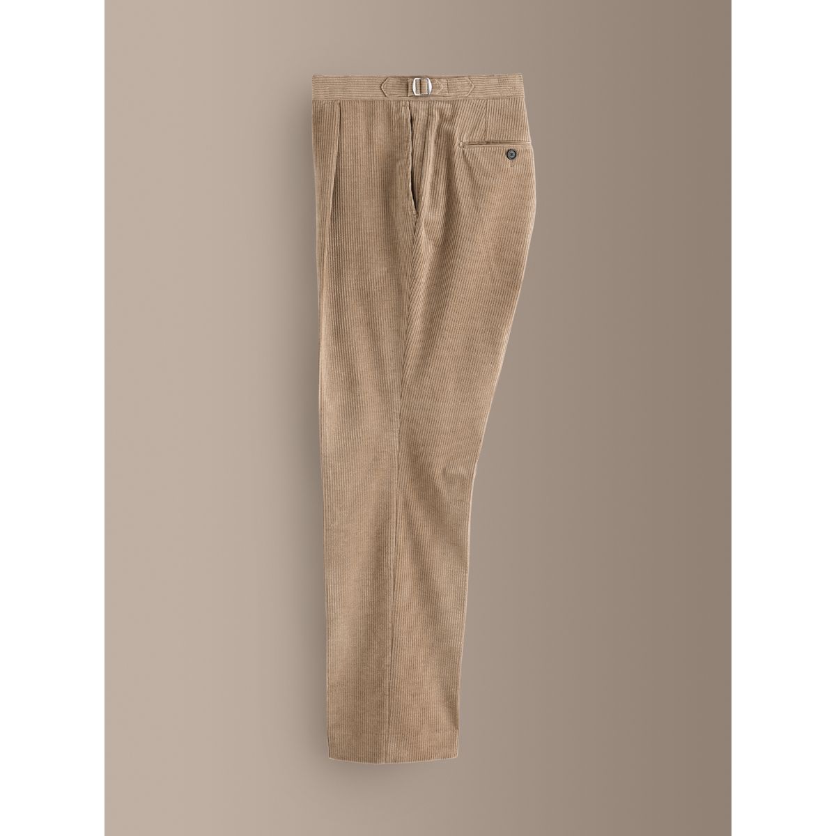Pantalon de costume ajusté velours/cachemire signature marron fauve, NEXT