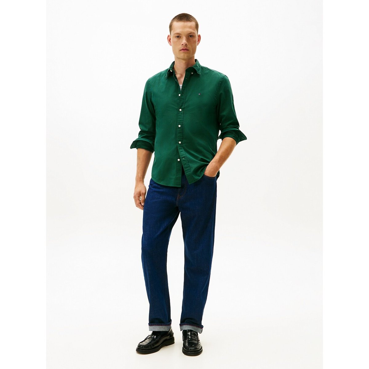 Gingham Poplin Shirt green, TOMMY HILFIGER