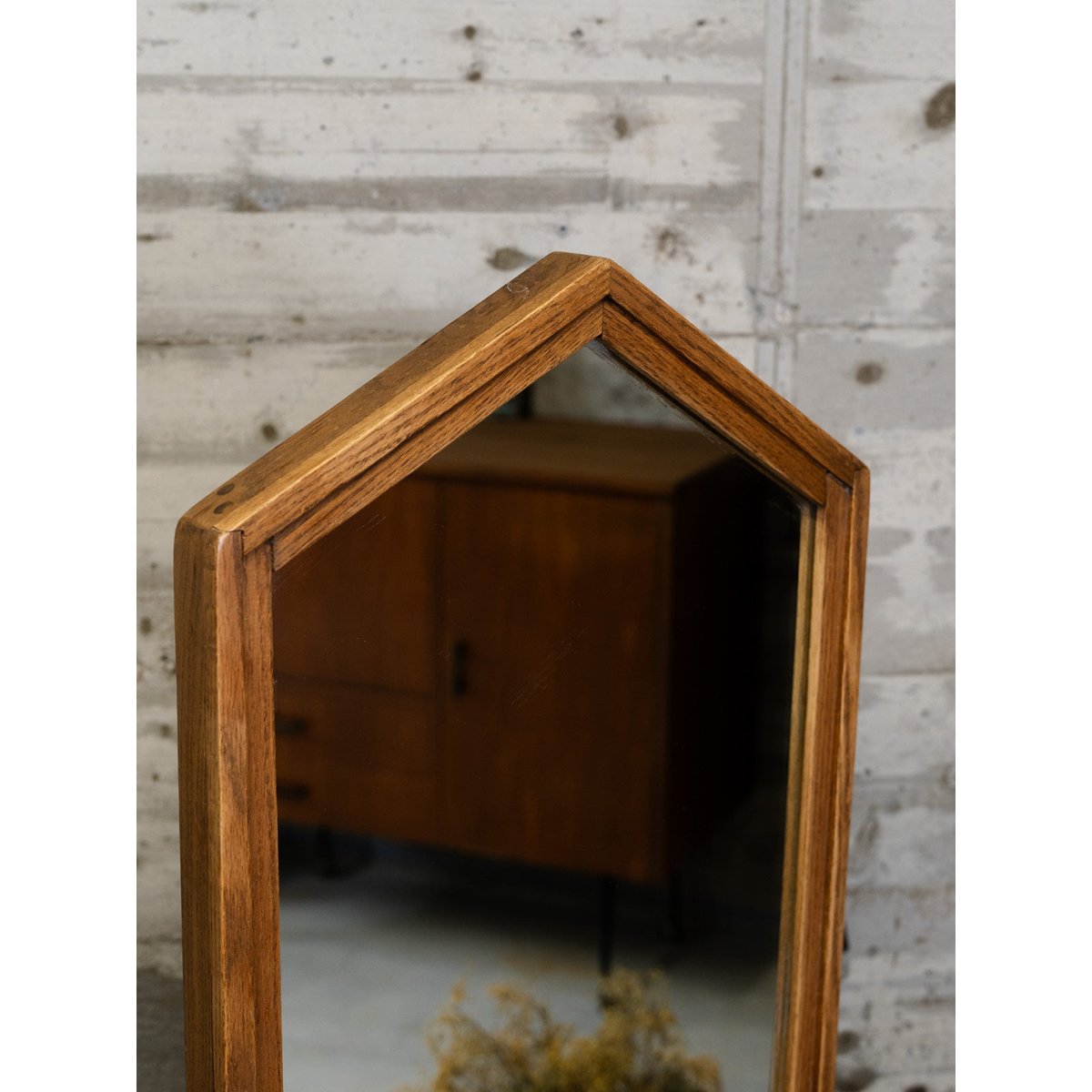 Miroir psyché en chêne massif Georges N°1174 - Bon état bois foncé, DEBONGOUT