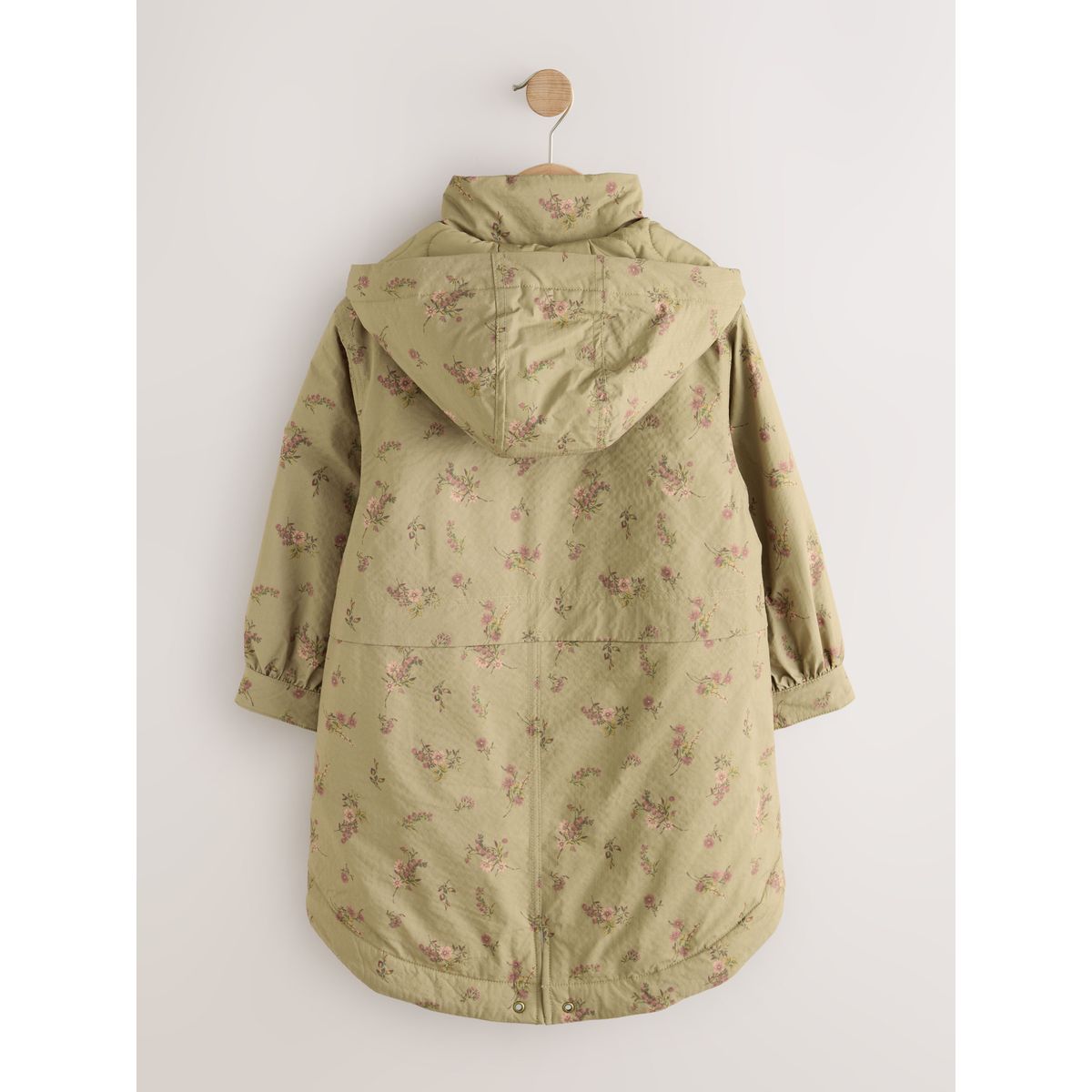 Parka déperlante imprimée fleur kaki, NEXT