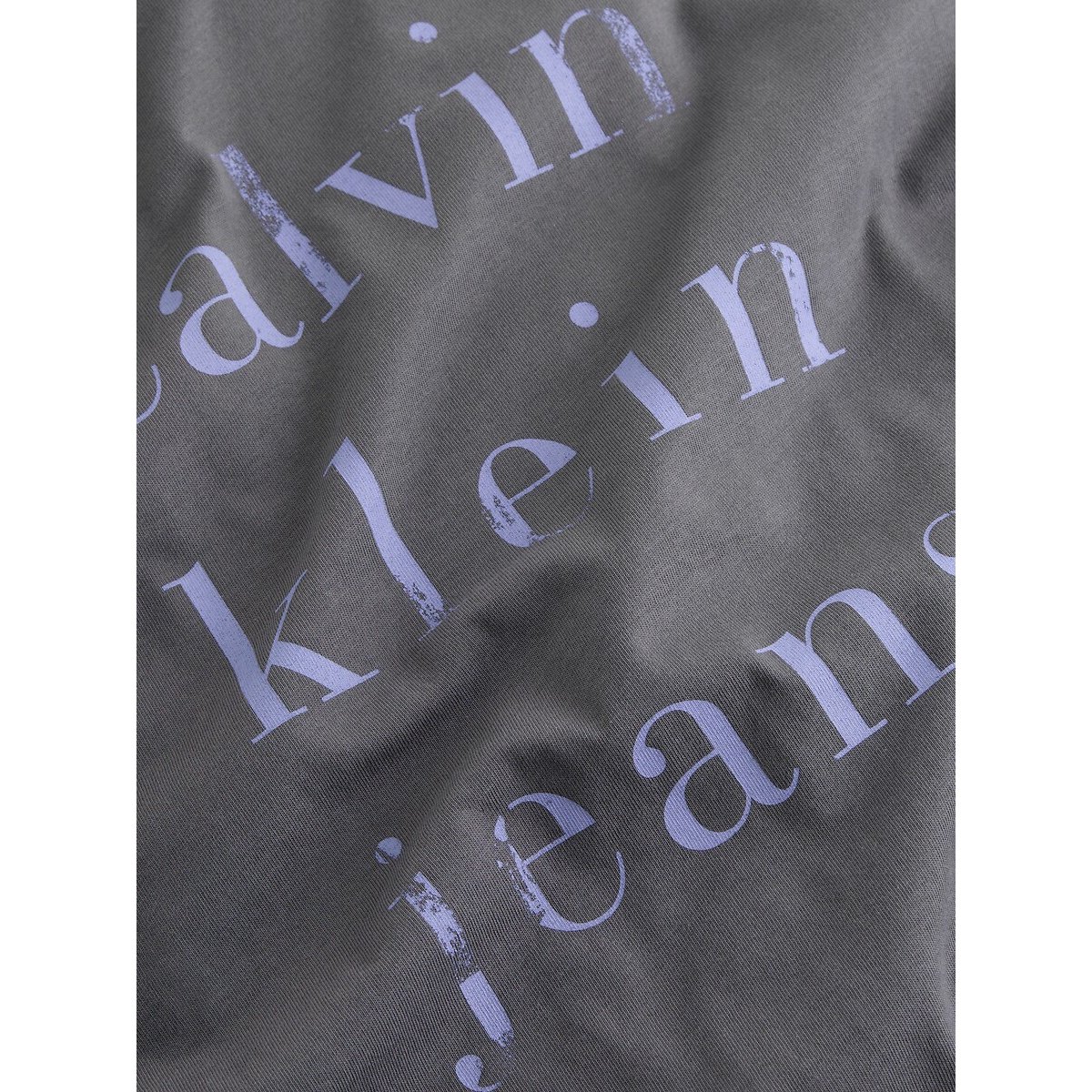 T-shirt à manches courtes coupe large, logo dans l gris, CALVIN KLEIN JEANS