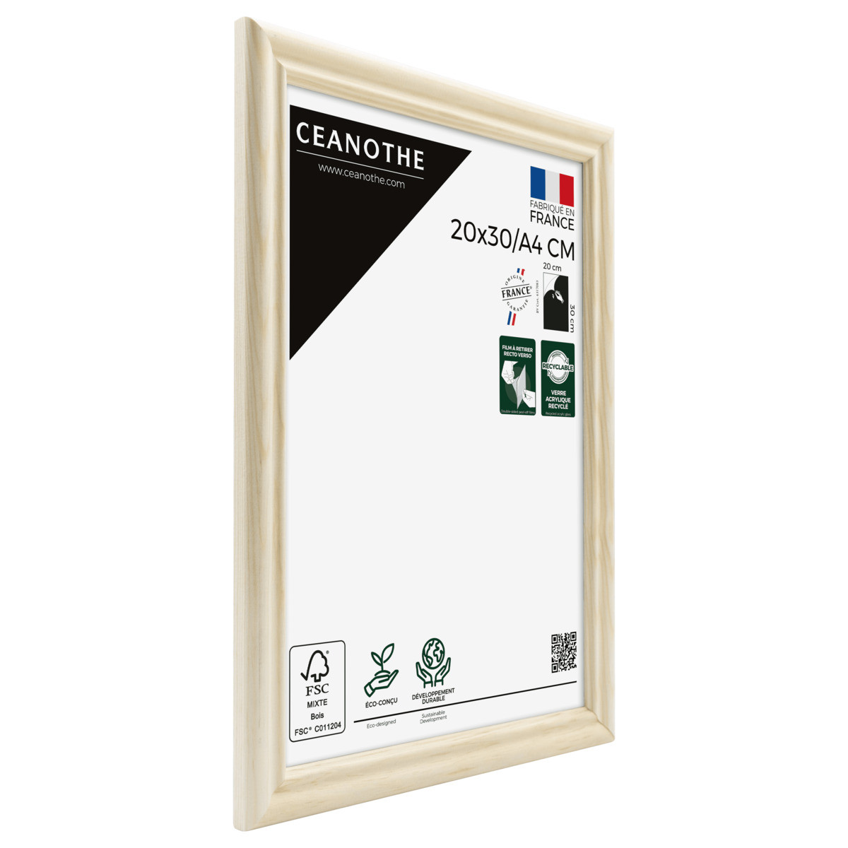 Cadre Photo En Bois Massif Fsc CIRCEE AUTHENTIC bois brut, CEANOTHE