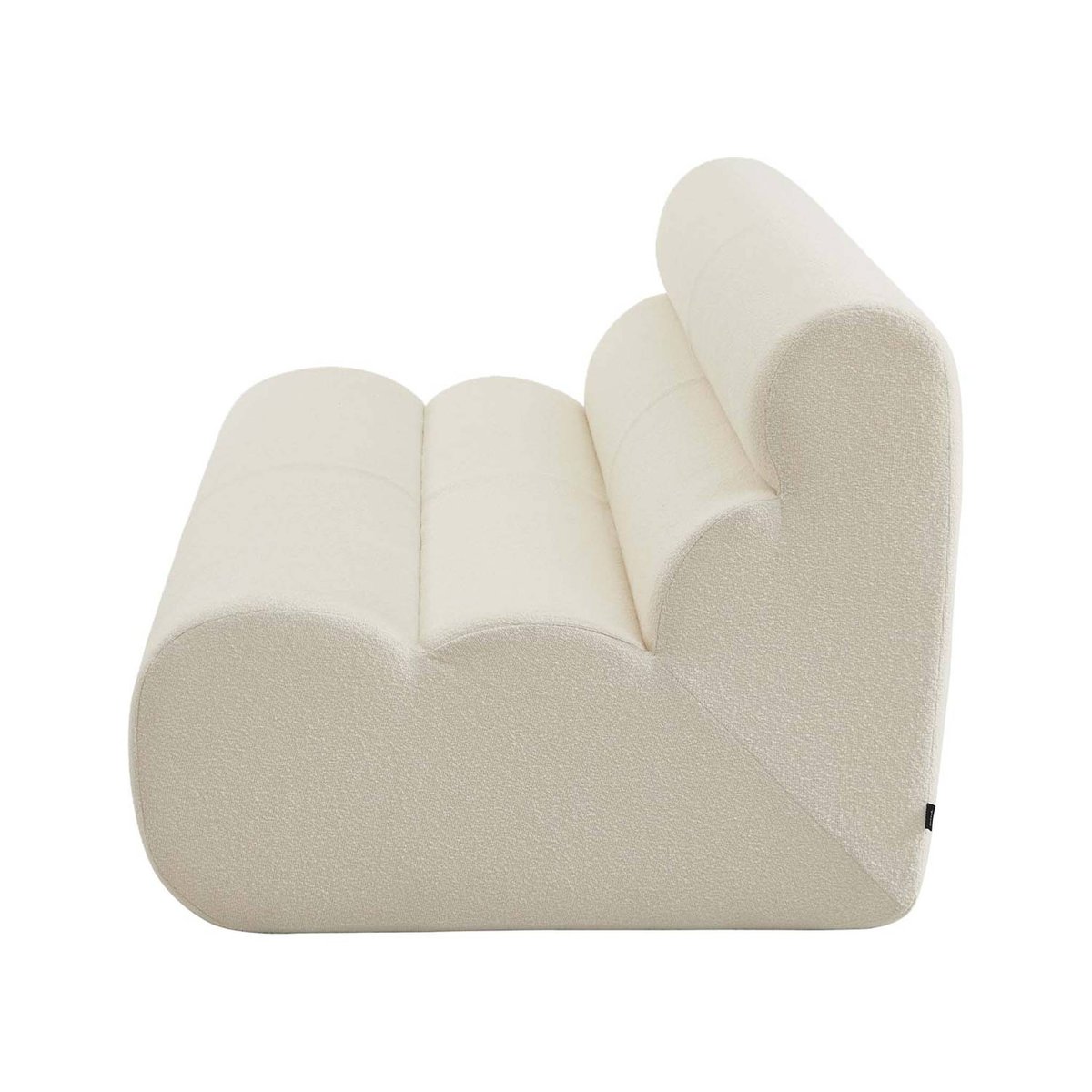 Chauffeuse compressée bouclette texturée 2 places NOVA beige, SWEEEK
