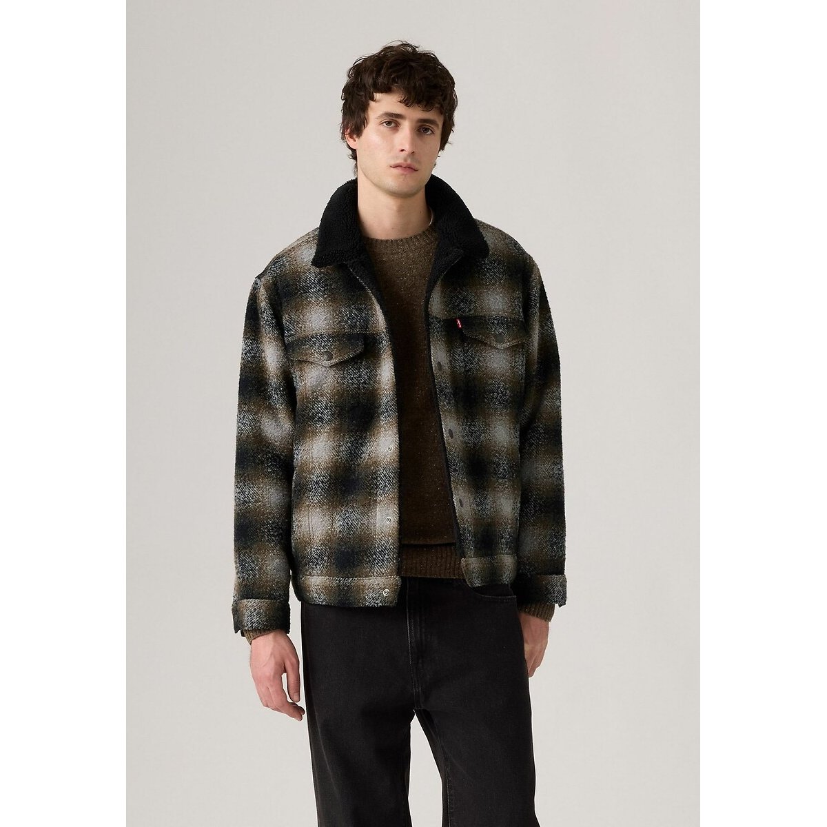 Veste carreaux avec col sherpa carreaux, LEVI'S