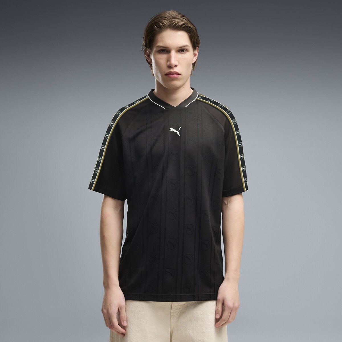 T-shirt de manga curta, corte descontraído, Puma Class preto , PUMA