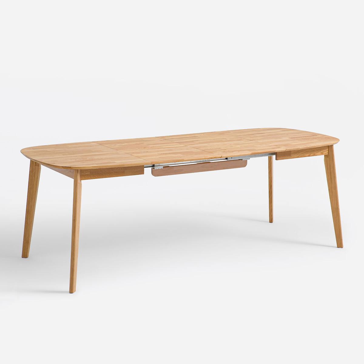 Mesa de comedor extensible de roble macizo, de 4 a 10 cubiertos, DALMAR roble, LA REDOUTE INTERIEURS