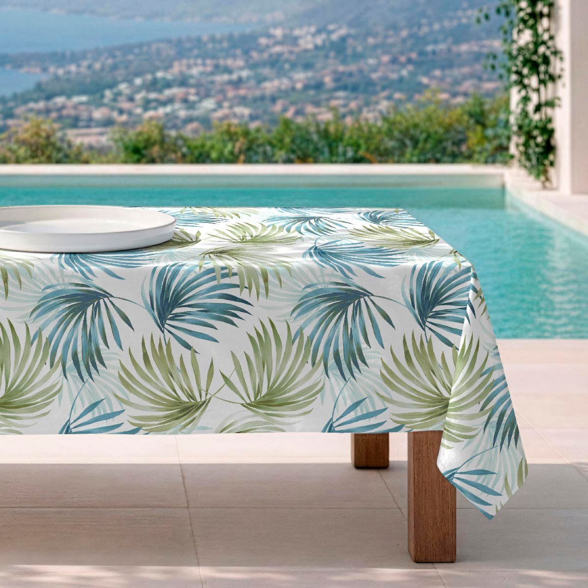 Nappe anti-taches Eden - 100% coton - vert, NAF NAF HOME