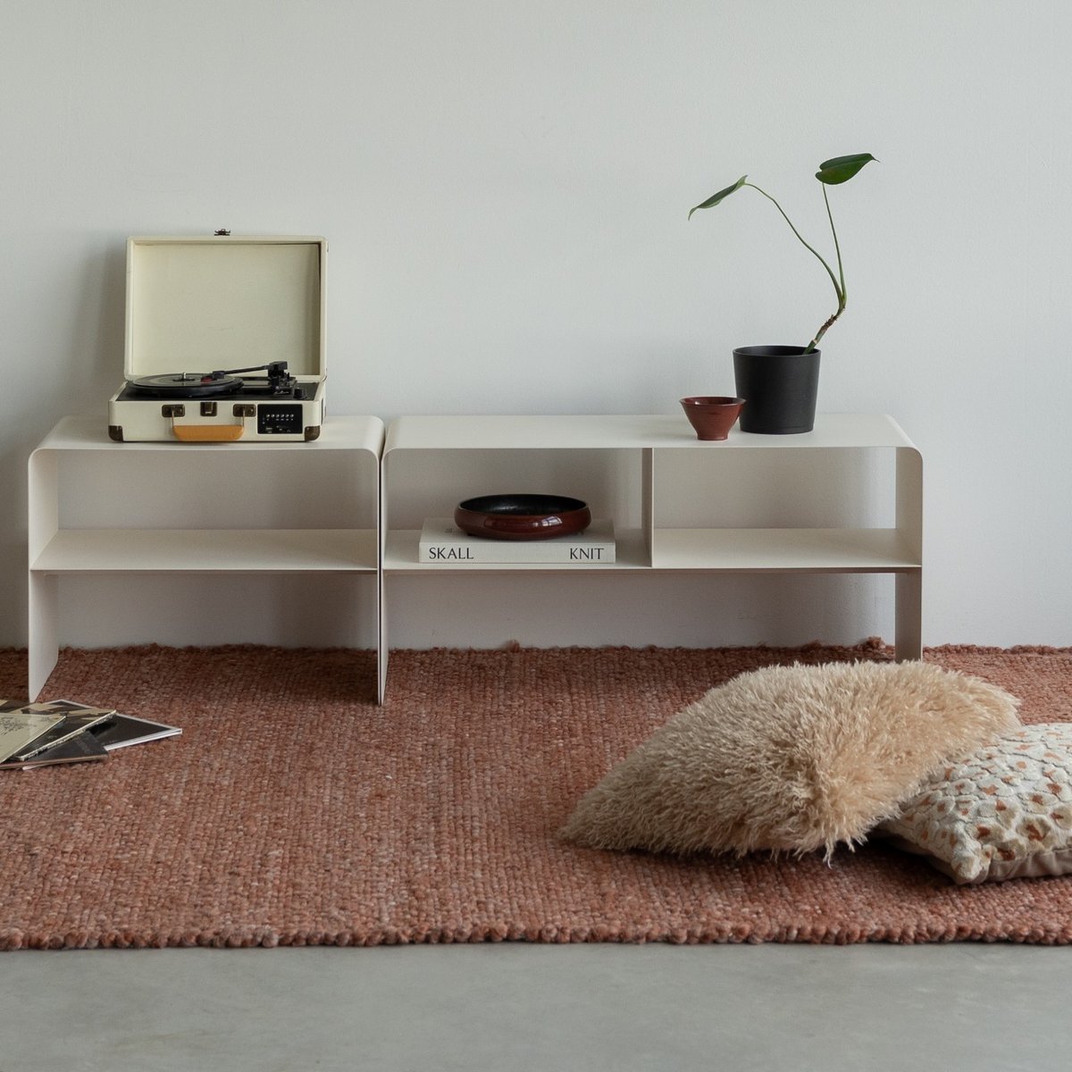 Meuble TV en acier, LOUNGE crème, KARE DESIGN