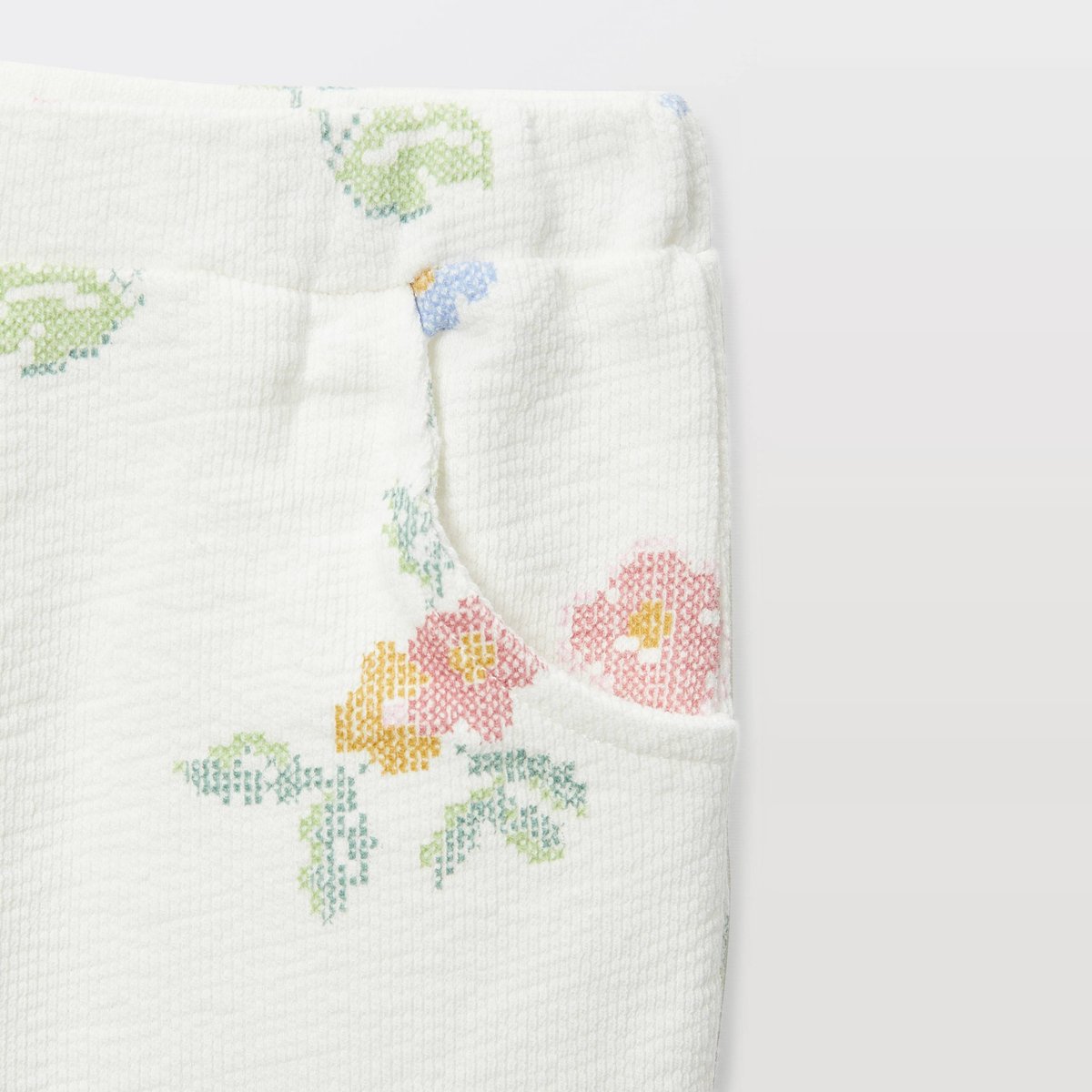 Pantalon imprimé en coton BIO GOTS ecru, BOUT'CHOU