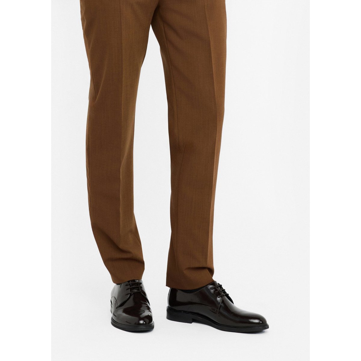 Chaussures à lacets en cuir marron foncé, LIU JO