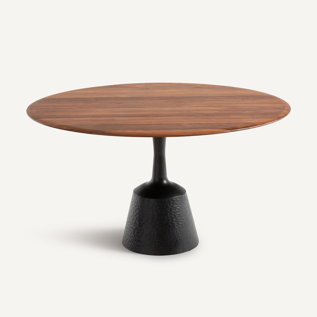 Base de mesa de hierro martillado, Leor café tostado, AM.PM