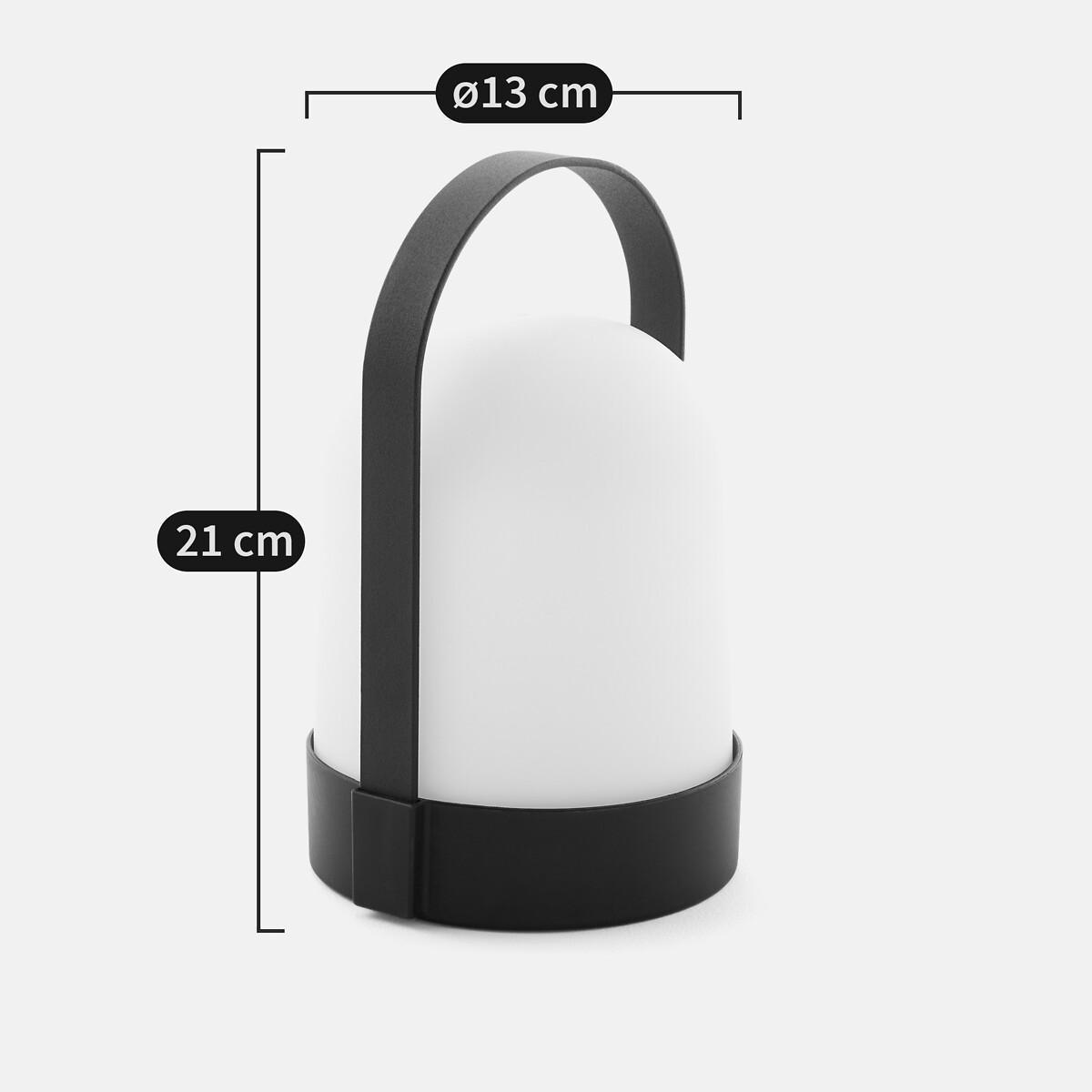 Lanterne intérieur, extérieur, hauteur 21 cm, FANOSA gris foncé, LA REDOUTE INTERIEURS
