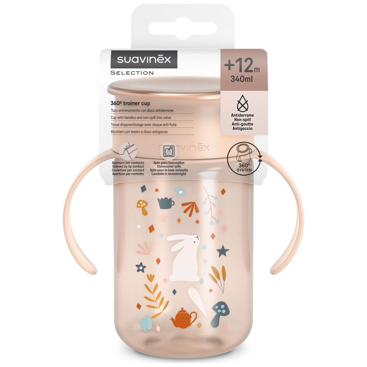 Tasse d'apprentissage rose, SUAVINEX