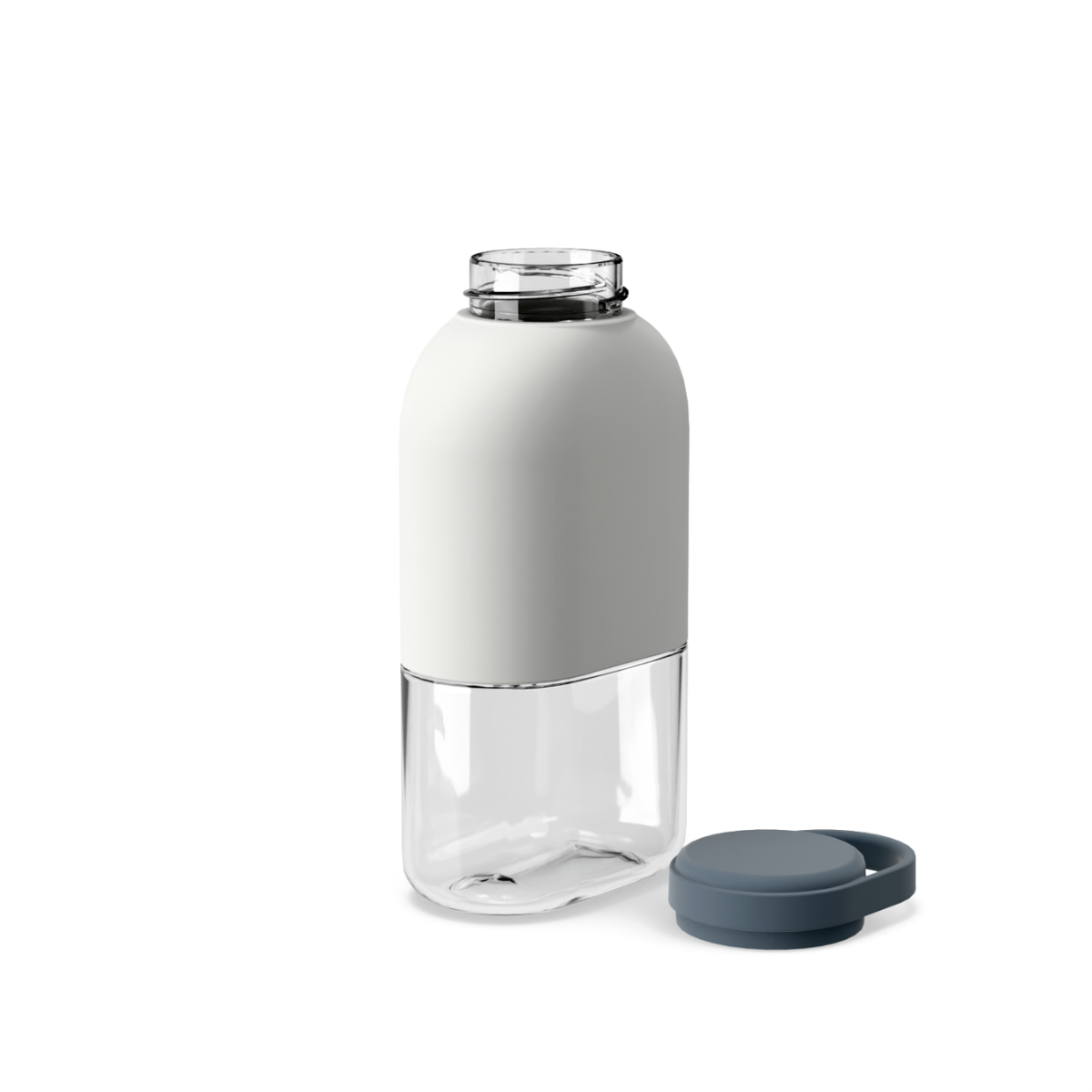 Gourde Slim 35cl en tritan et silicone GO gris nuage et gris souris, EKOBO